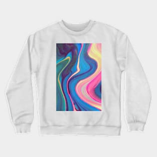 Abstract Aesthetic Y2K Marble Swirl Colorful Phone Case Crewneck Sweatshirt